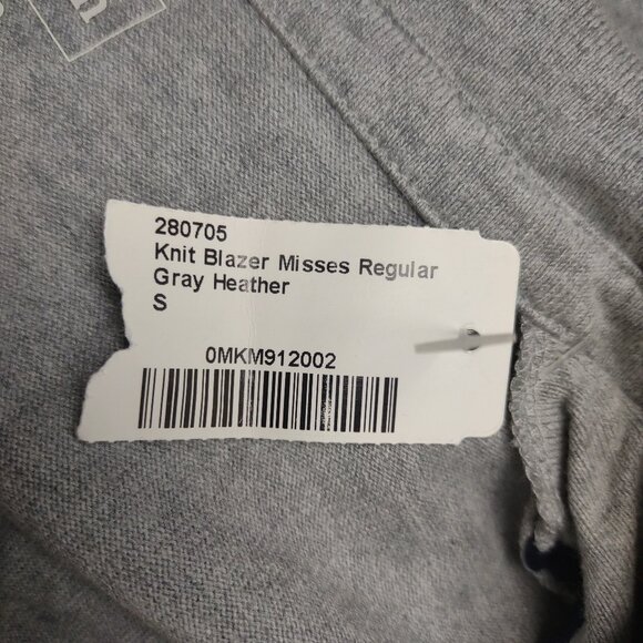 NWT L.L. Bean gray 100% Cotton knit blazer two button jacket ladies size Small - Picture 8 of 8